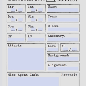 Blacklight Character Sheet - Form Fillable